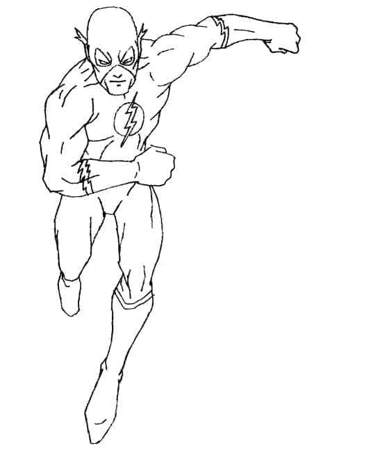 Desenho De Imagem De Flash Para Colorir