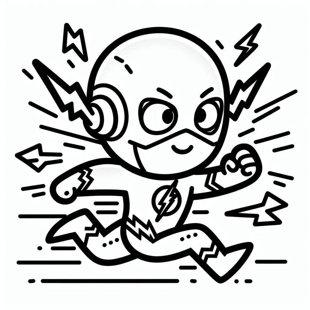 Desenho De Lindo Flash Para Colorir