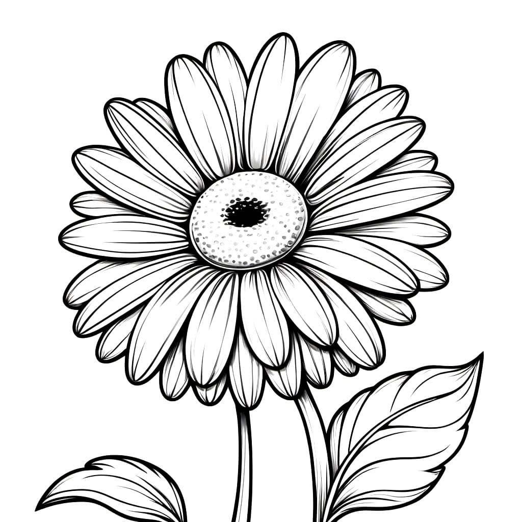 Desenho De Grande Beleza De Margarida Para Colorir