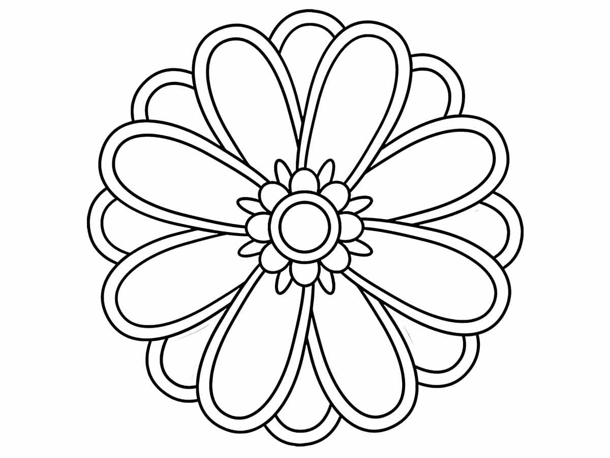 Desenho De Linda Flor Para Colorir