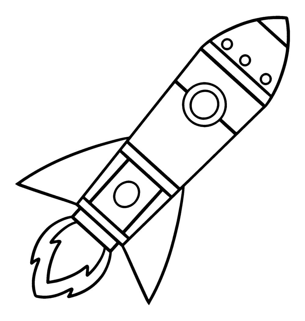 Desenho De Foguete Multiestagio Para Colorir