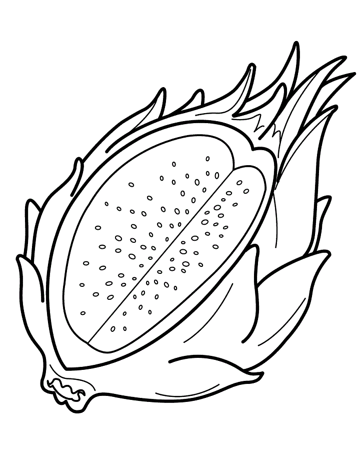 Fruta do Dragão para Colorir