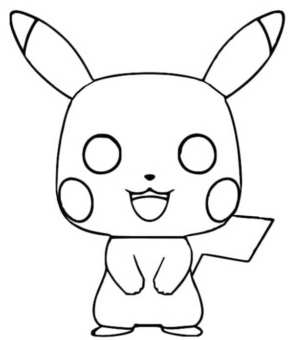 Desenho De Pikachu Funko Pop Para Colorir