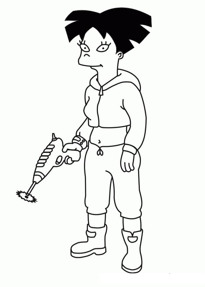 Desenho Amy Wong Futurama Para Colorir