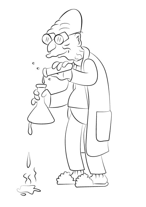 Desenho Farnsworth De Futurama Para Colorir