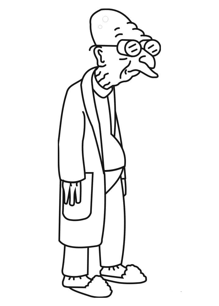 Desenho Farnsworth Futurama Para Colorir