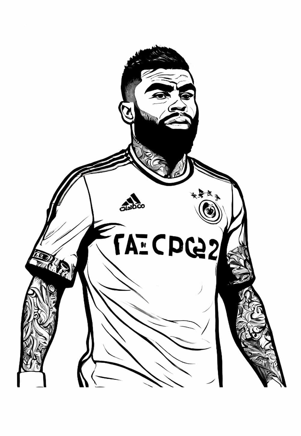 Desenho De Gabigol grátis Para crianças Para Colorir