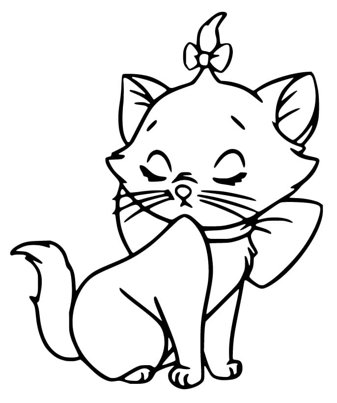 Gatinha Marie para Colorir