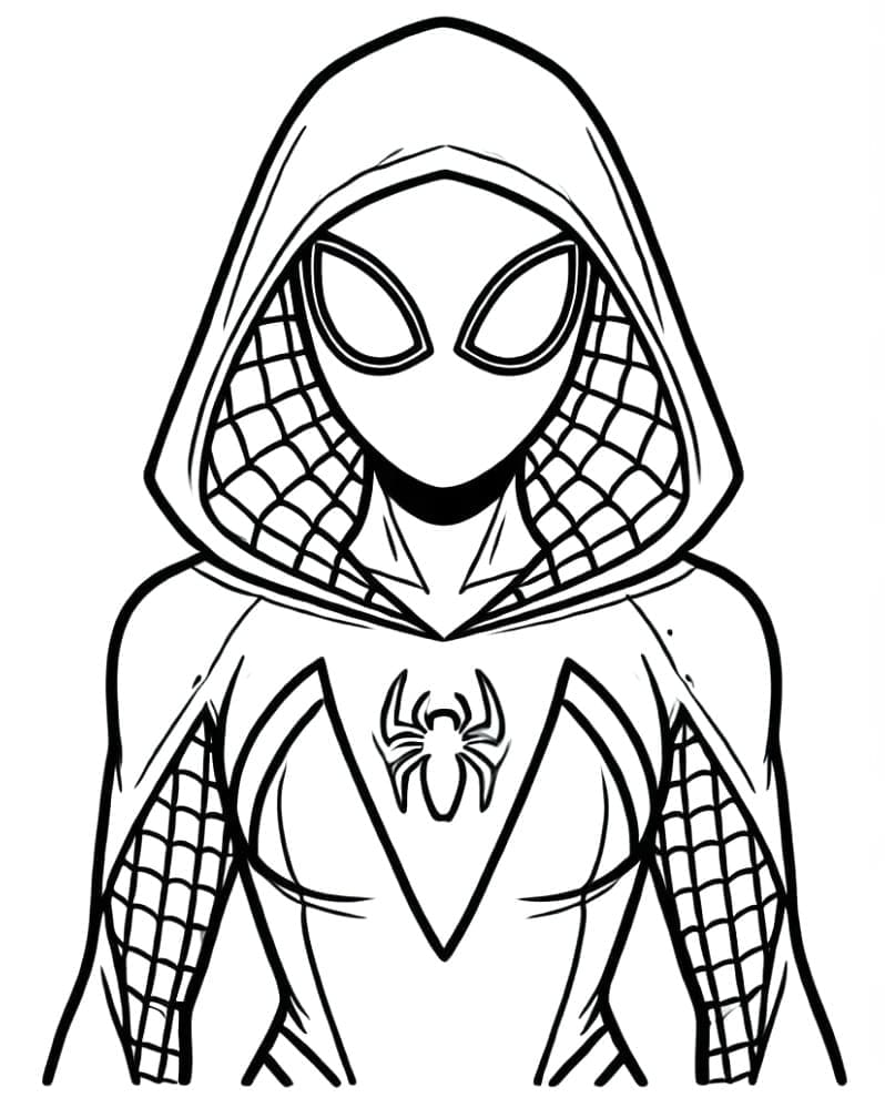 Desenho De Gwen Stacy Aranha Fantasma Para Colorir