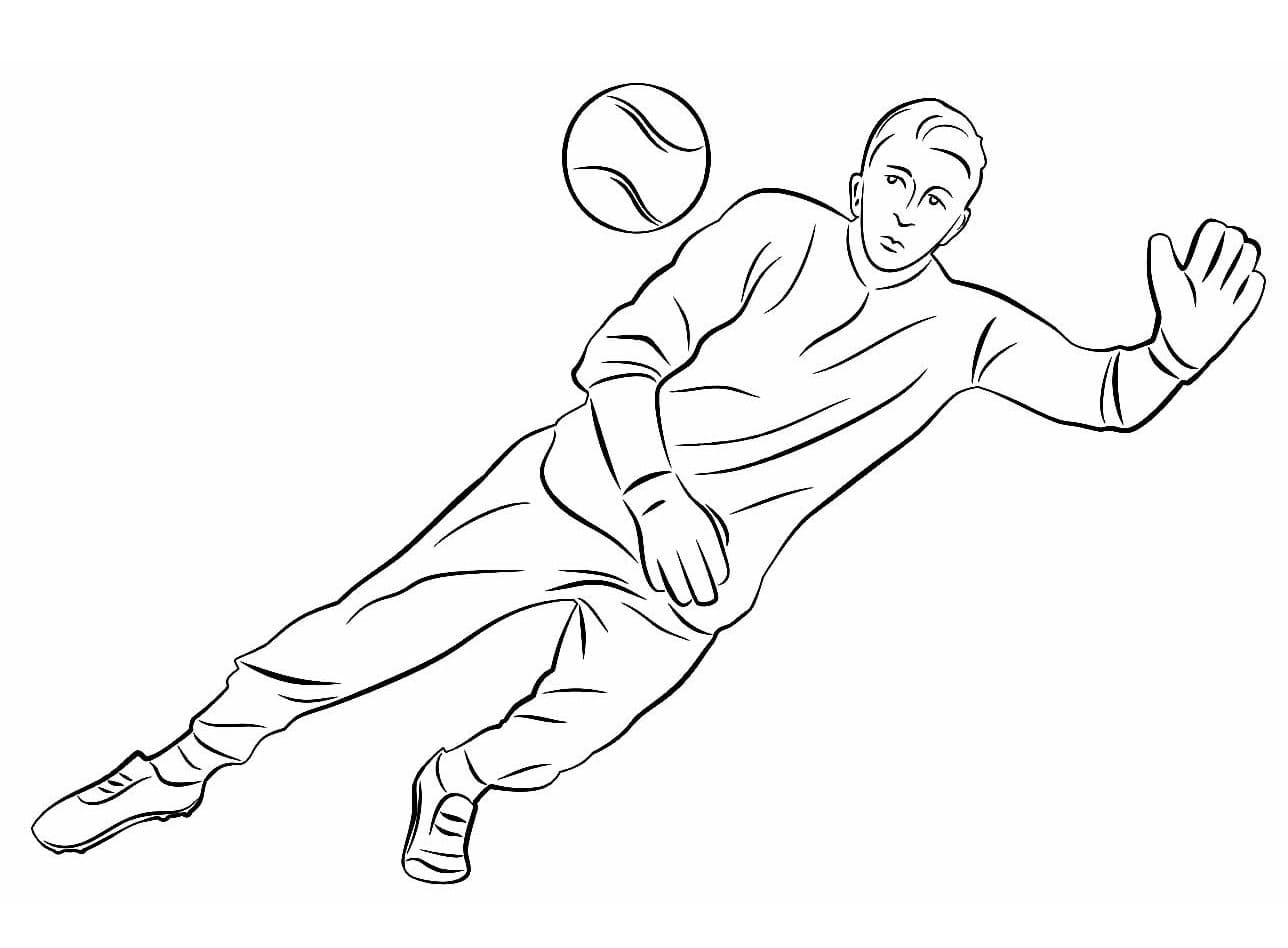 Goleiro para Colorir