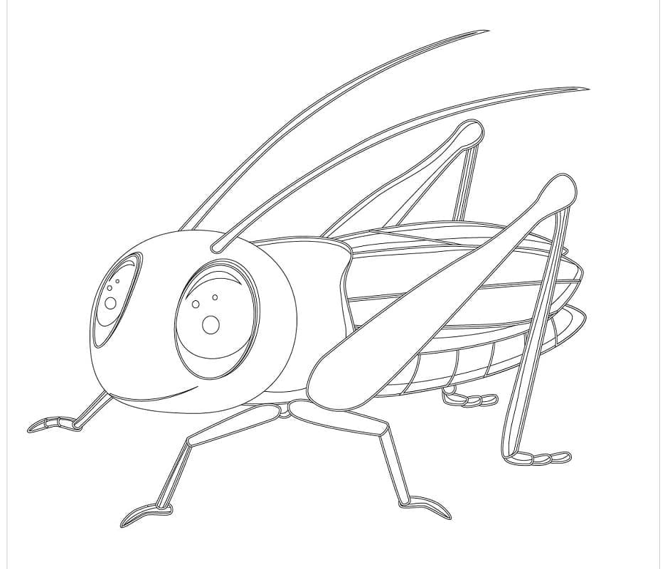Desenho De Grilo Animado Para Colorir