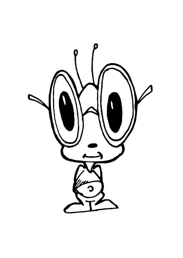 Desenho De Um Grilo engraçado Para Colorir