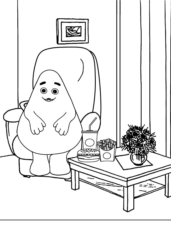 Desenhos De Grimace Para crianças De 1 Ano Para Colorir