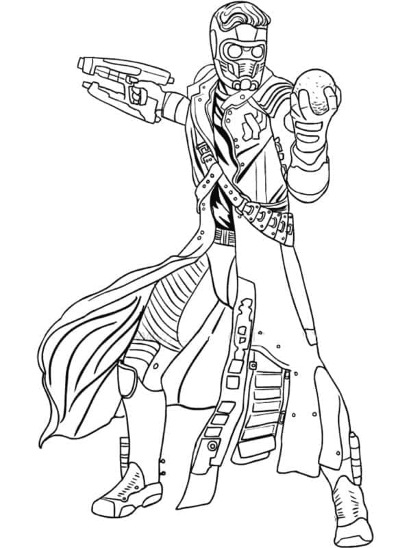 Desenho De Marvel Star Lord Para Colorir