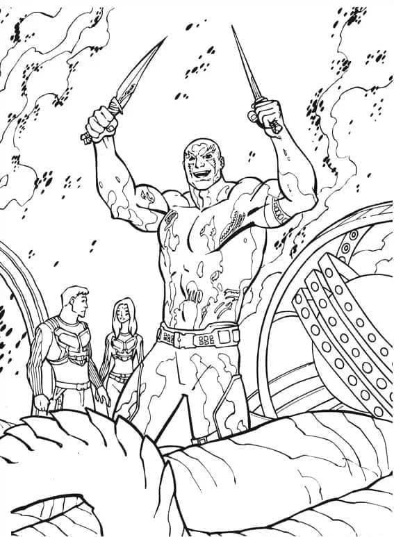 Desenho De Desenho Dos Guardioes Da galáxia Para Colorir
