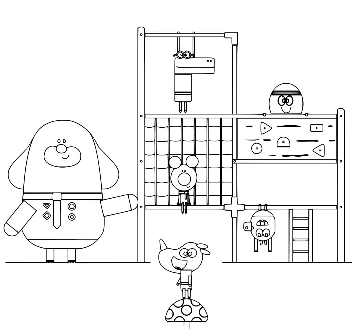 Desenho De Hey Duggee grátis Para crianças Para Colorir