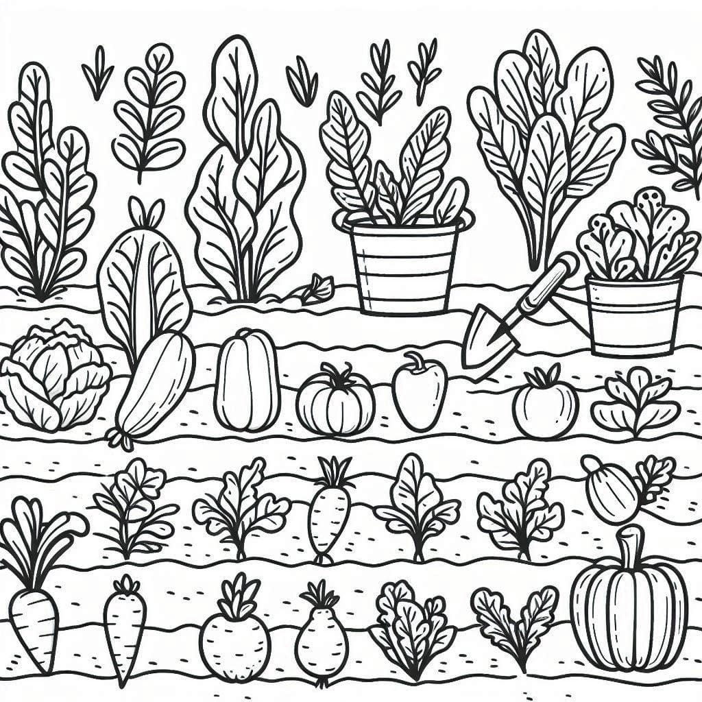 Desenho De Foto De Horta Para Colorir
