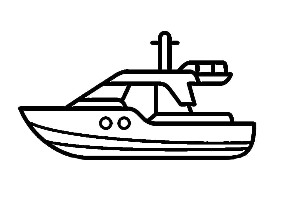 Desenho De Iate Simples Para Colorir