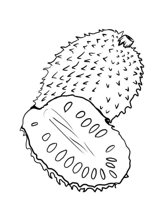 Desenho De Jaca Para crianças Para Colorir