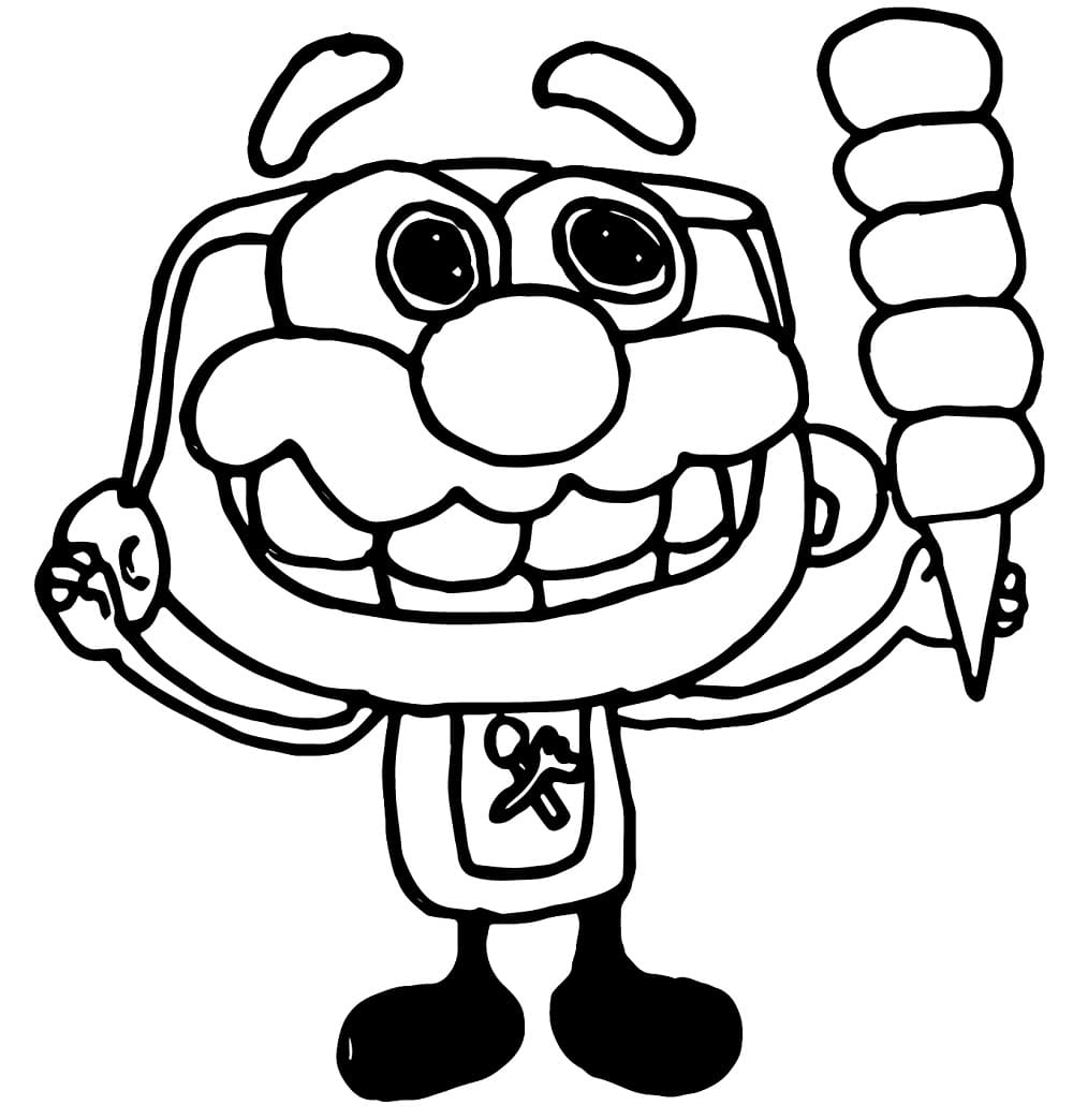 Desenho De josé comilão Com Sorvete Para Colorir