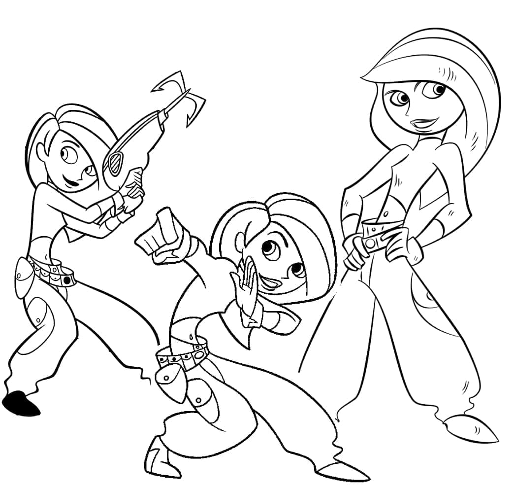 Desenhos De Kim Possible Imprimivel Para crianças Para Colorir