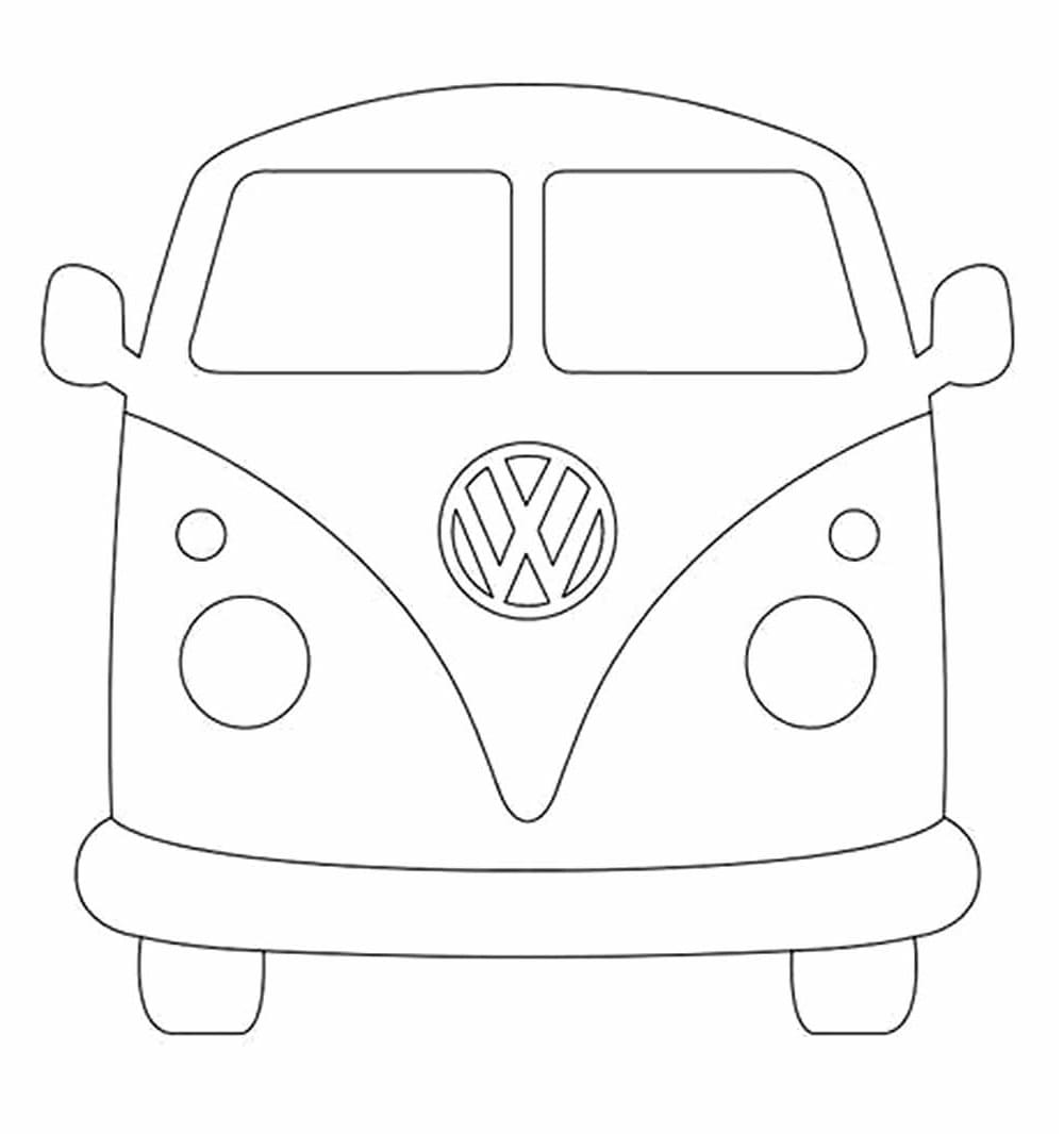 Desenho De Volkswagen Kombi Para Colorir