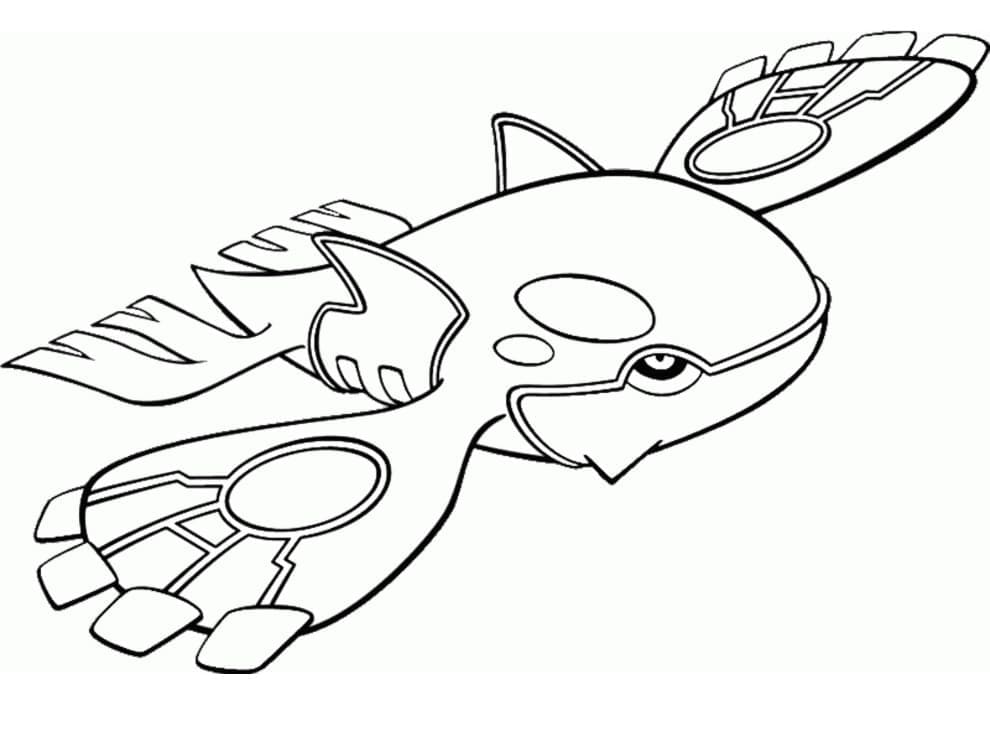 Kyogre Pokémon para Colorir