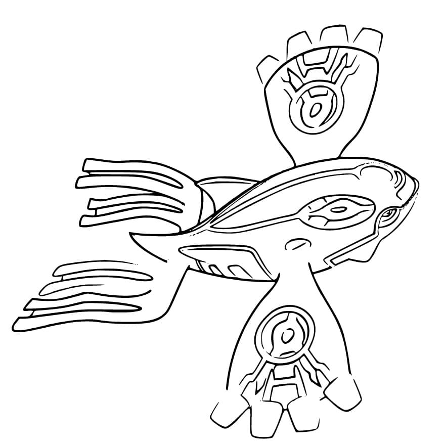 Desenho De Pokemon Kyogre Para Colorir