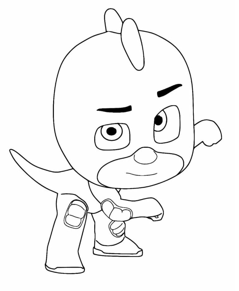 Desenho de Pj Masks Lagartixo para Colorir Desenho de Pj Masks Lagartixo para Colorir