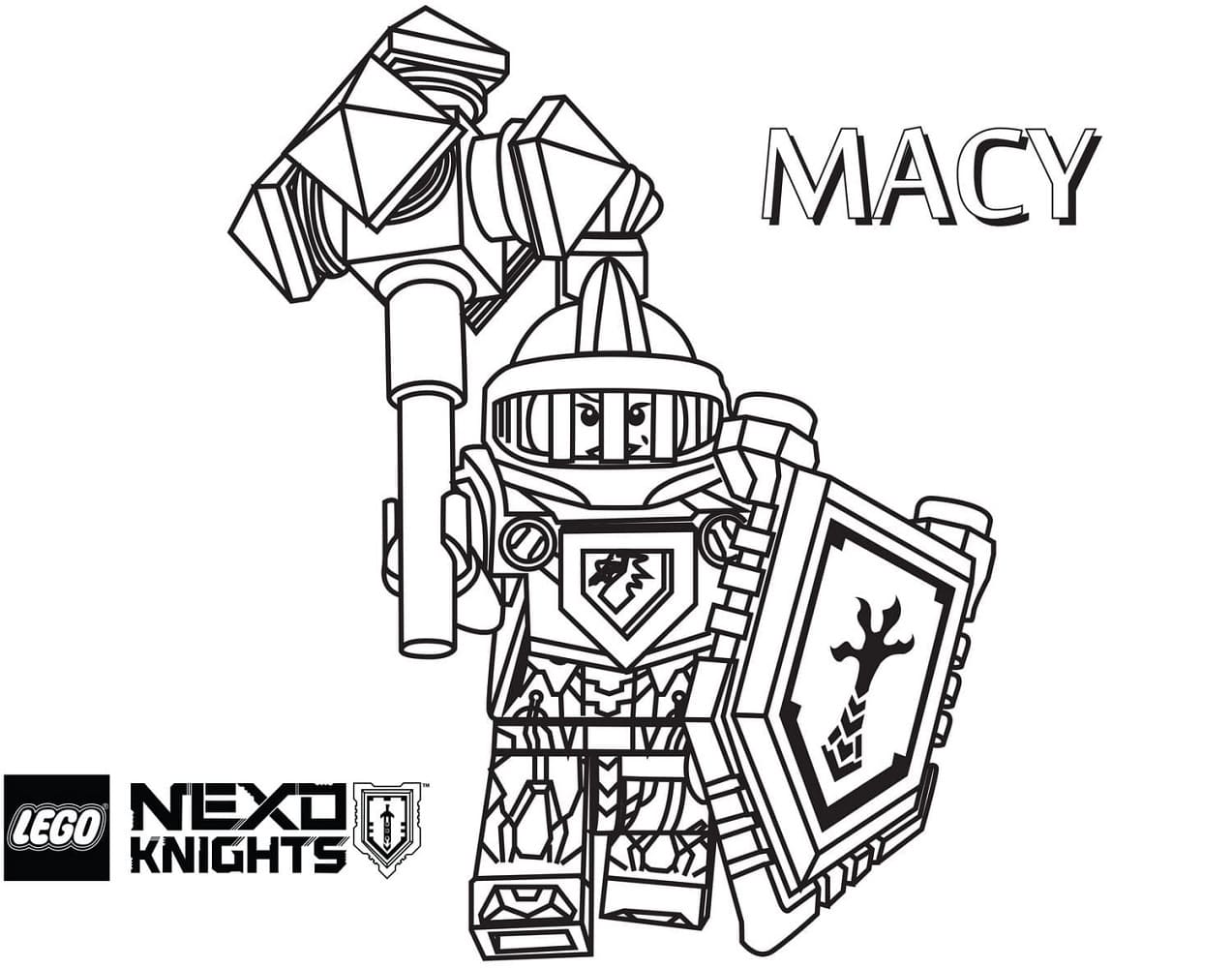 Desenho De Macy Lego Nexo Knights Para Colorir