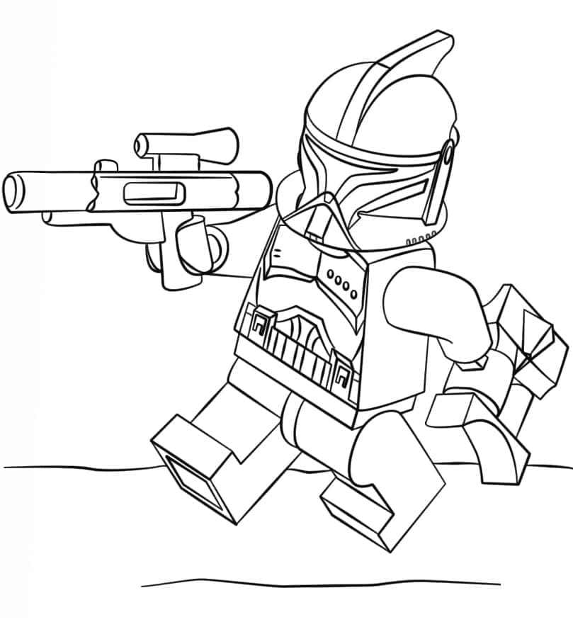 Desenho De Clone Trooper Lego Star Wars Para Colorir