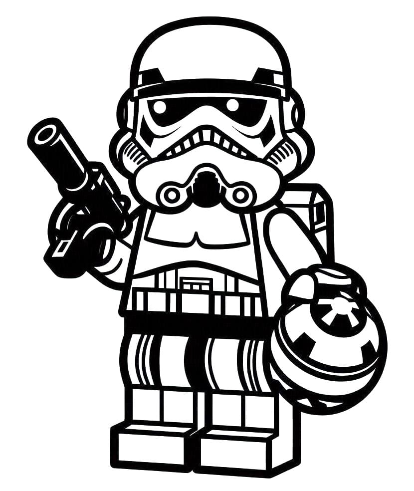 Desenho De Lego Star Wars grátis Para Colorir