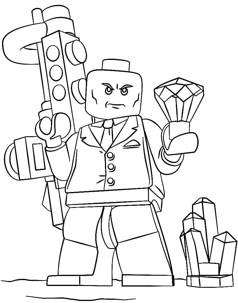 Desenho de Lego Lex Luthor para Colorir