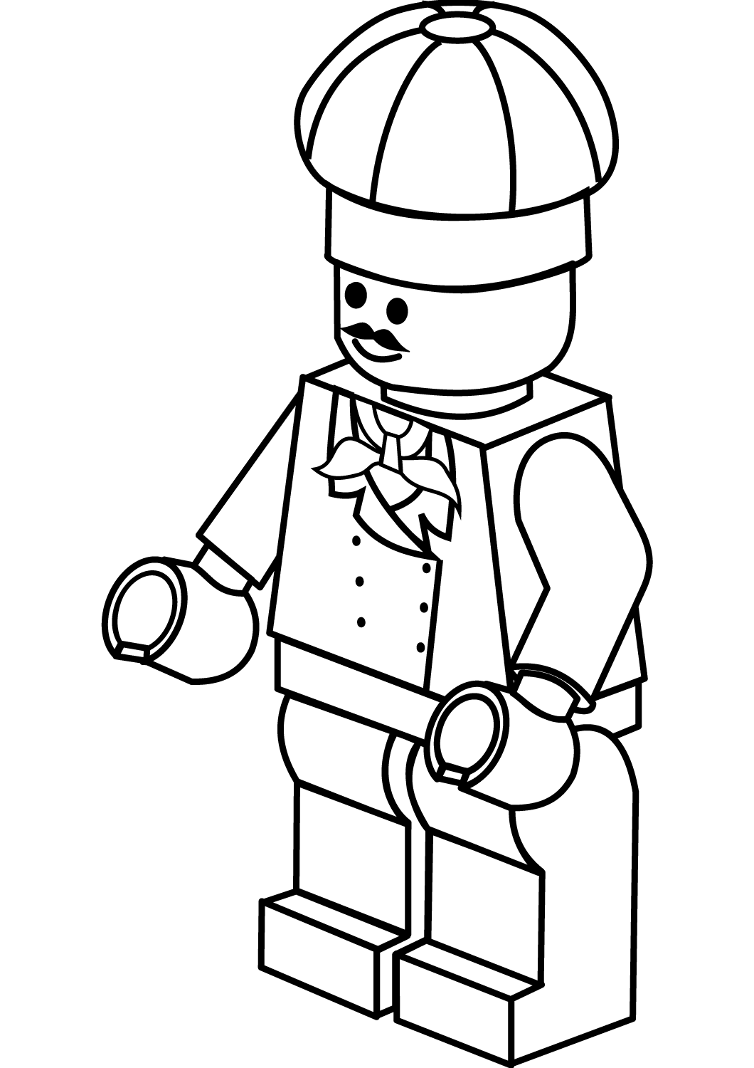 Desenho de Lego Cozinheiro para Colorir