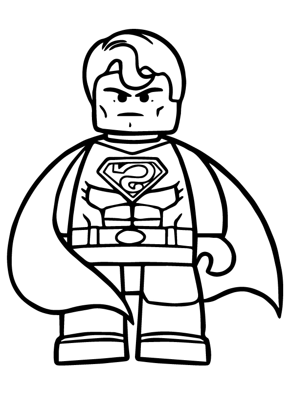 Desenho de Lego do Superman para Colorir