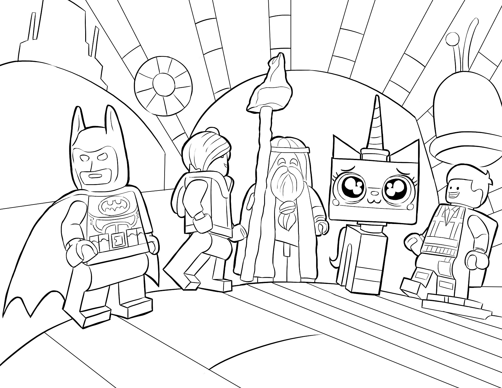 Desenho de Lego Filme Unikitty para Colorir