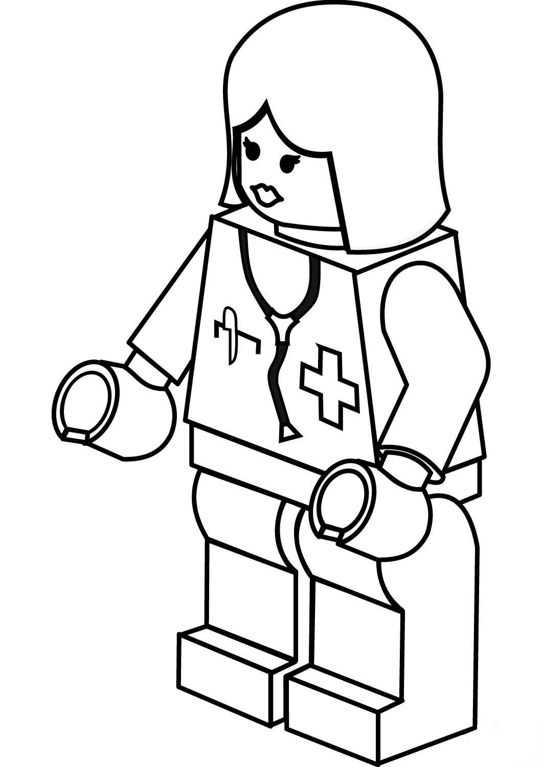 Desenho de Lego Médica para Colorir Grátis