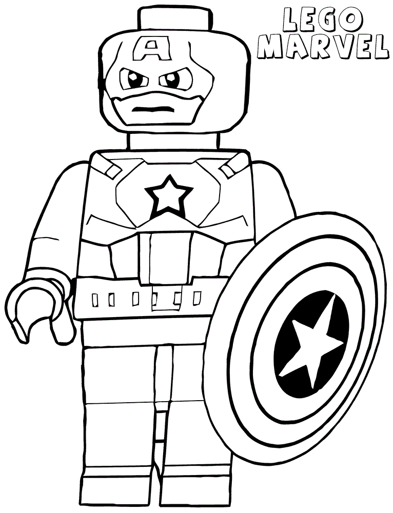 Desenho Lego Marvel para Colorir