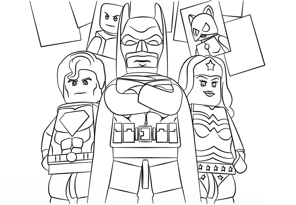 Desenho Pdf de Lego Super Heróis para Pintar