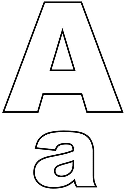 Desenho De Letra A Do Alfabeto Para Colorir