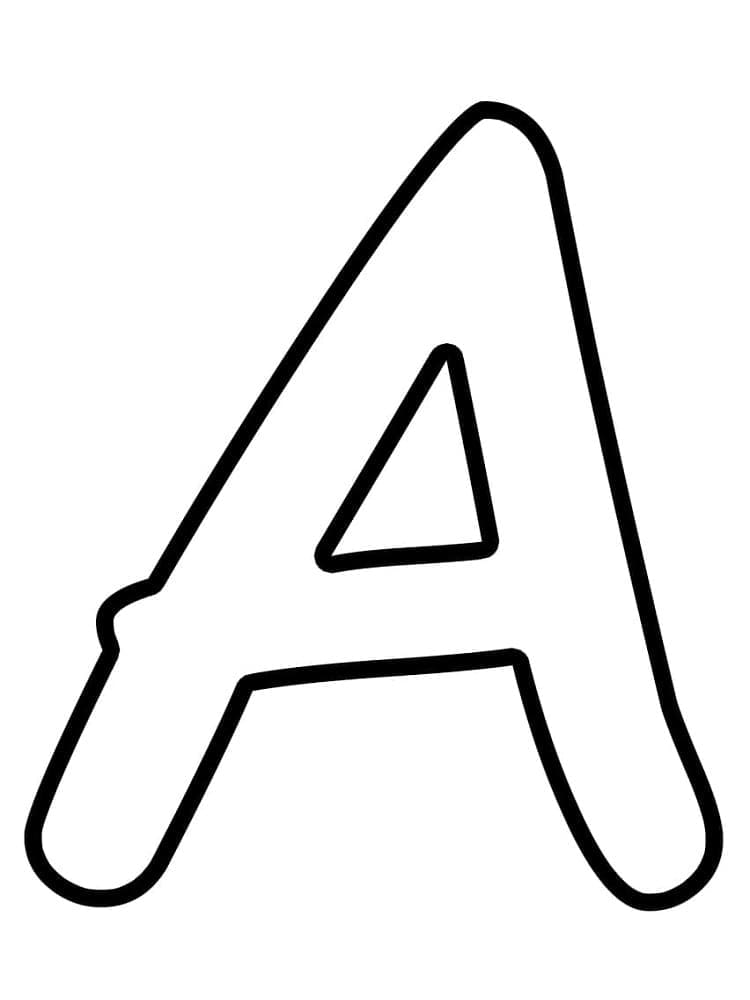 Desenho De Letra A grátis Para Colorir