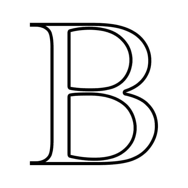 Desenho De Letra B maiúscula Para Colorir