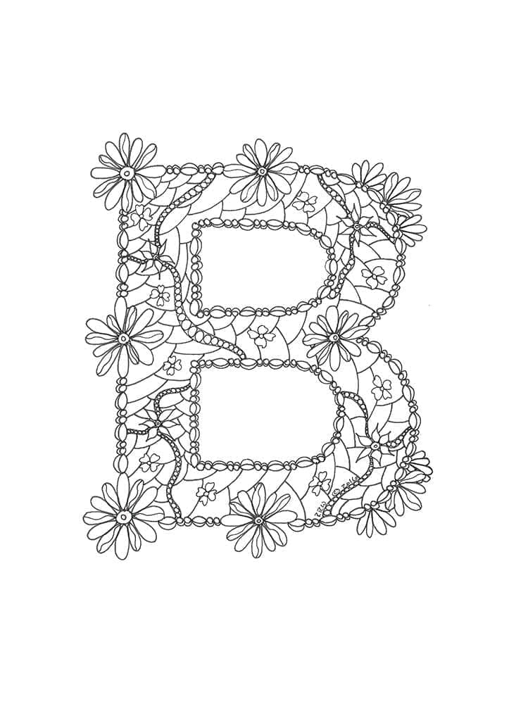 Letra B para Colorir
