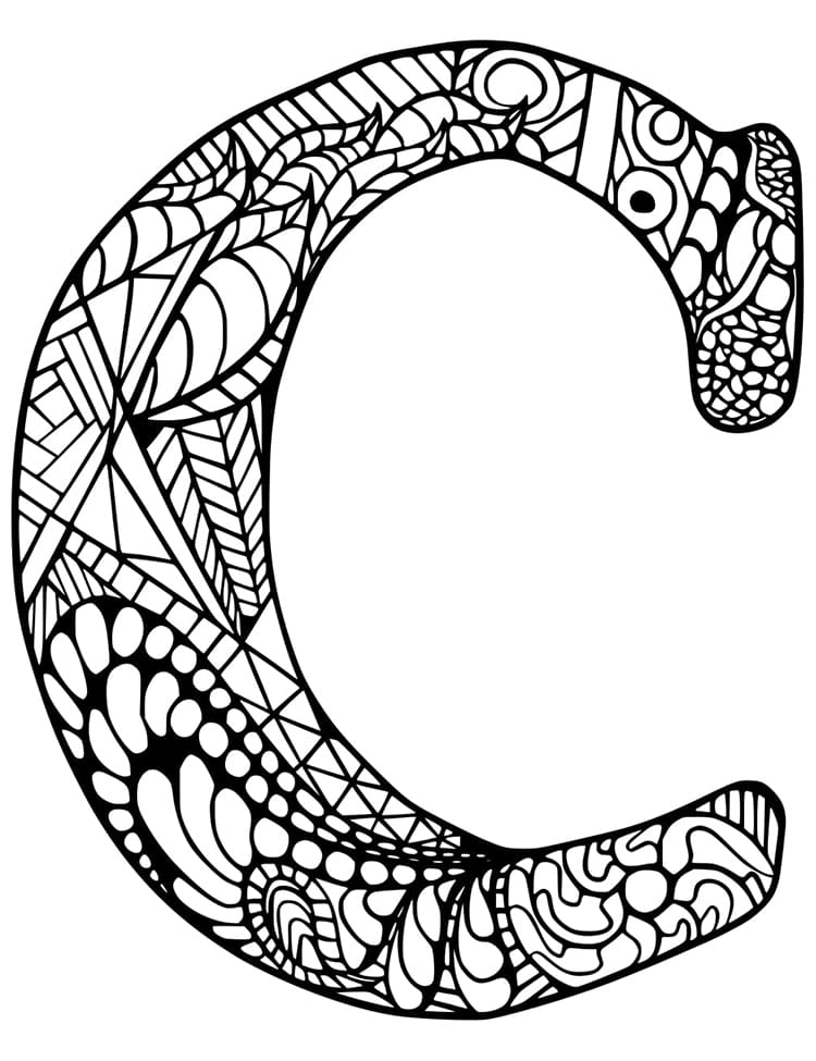 Letra C para Colorir