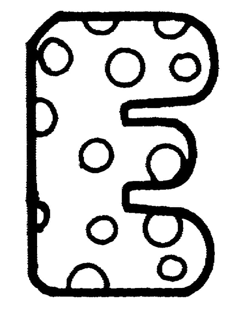 Desenho De Letra e Fofa Para Colorir