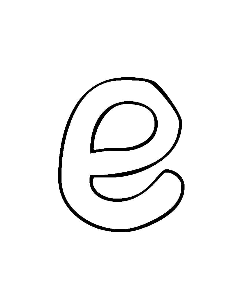 Desenho De Letra e minúscula Para Colorir