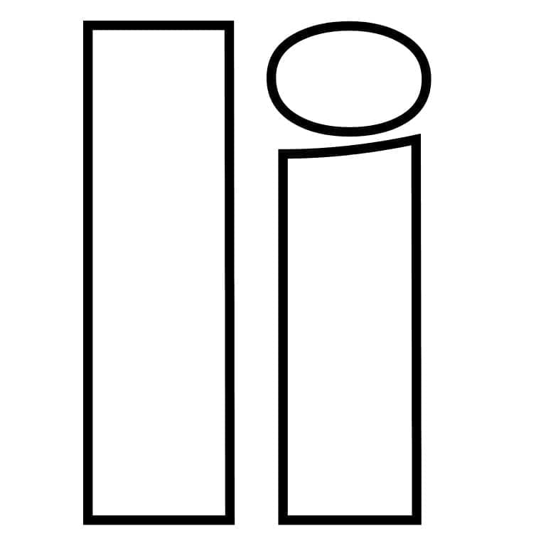 Letra I para Colorir