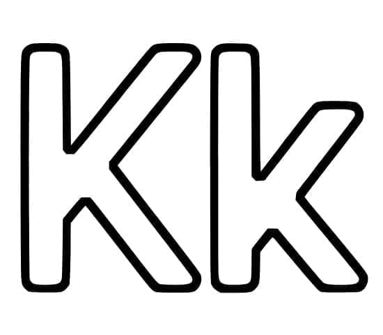 Letra K para Colorir