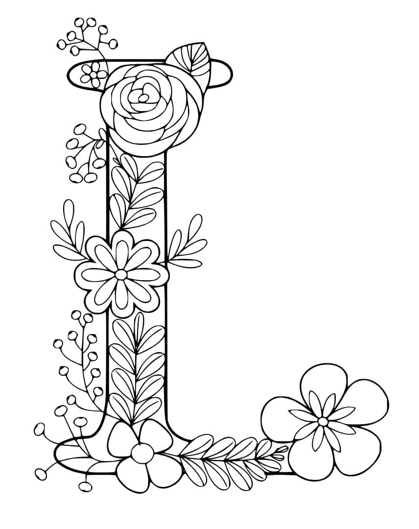 Letra L para Colorir