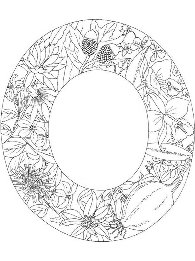 Desenho De Letra O Imprimivel Para Colorir